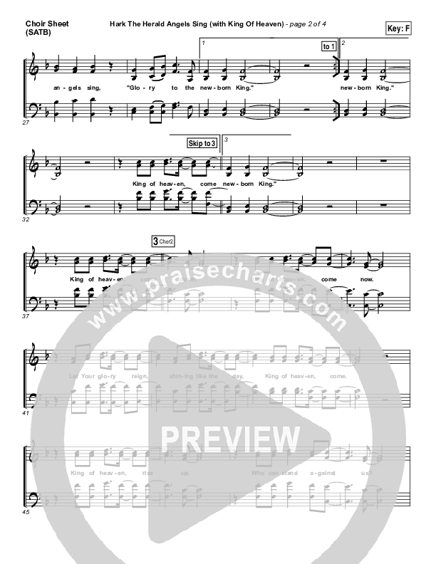 Hark The Herald (with King Of Heaven) Choir Vocals (SATB) (Paul Baloche)