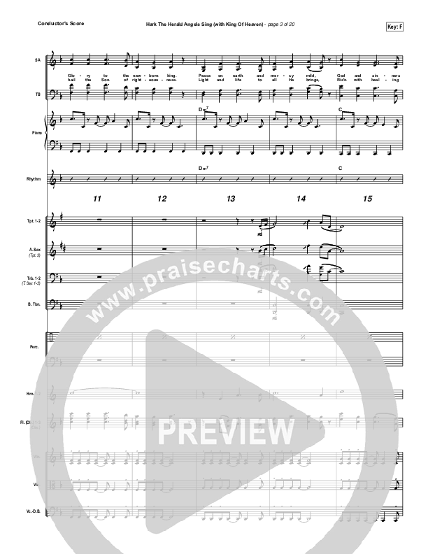 Hark The Herald (with King Of Heaven) Conductor's Score (Paul Baloche)