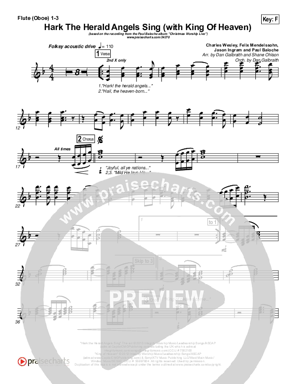 Hark The Herald (with King Of Heaven) Wind Pack (Paul Baloche)