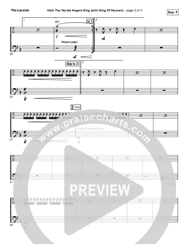 Hark The Herald (with King Of Heaven) Percussion (Paul Baloche)