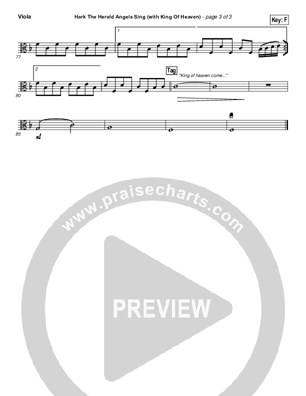 Hark The Herald (with King Of Heaven) Viola (Paul Baloche)