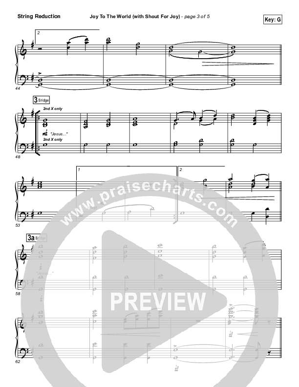 Joy To The World (with Shout For Joy) Synth Strings (Paul Baloche)