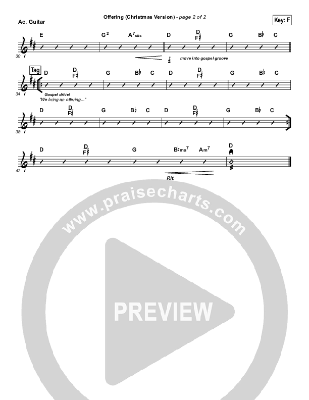 Offering (Christmas) Acoustic Guitar (Paul Baloche)