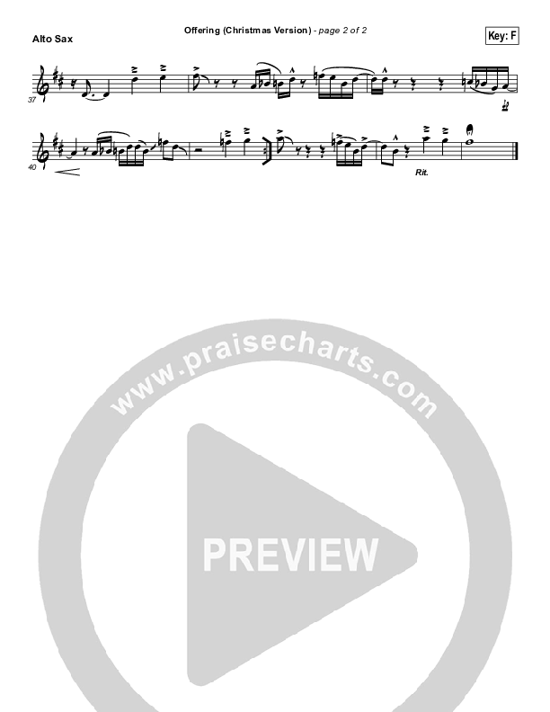 Offering (Christmas) Alto Sax (Paul Baloche)