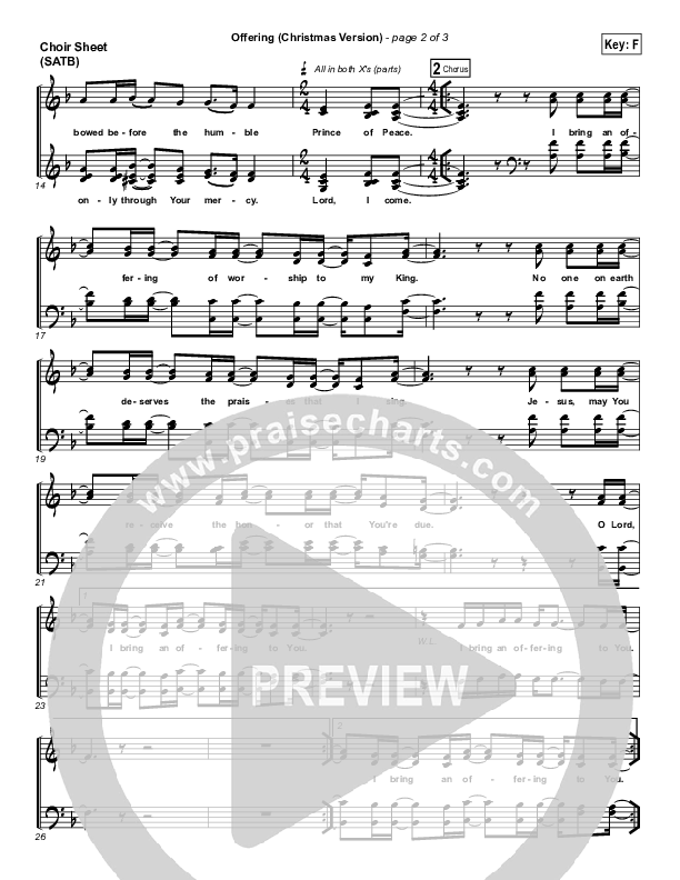 Offering (Christmas) Choir Sheet (SATB) (Paul Baloche)