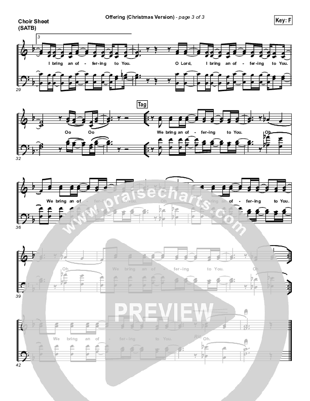 Offering (Christmas) Choir Sheet (SATB) (Paul Baloche)