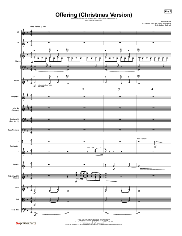 Offering (Christmas) Conductor's Score (Paul Baloche)