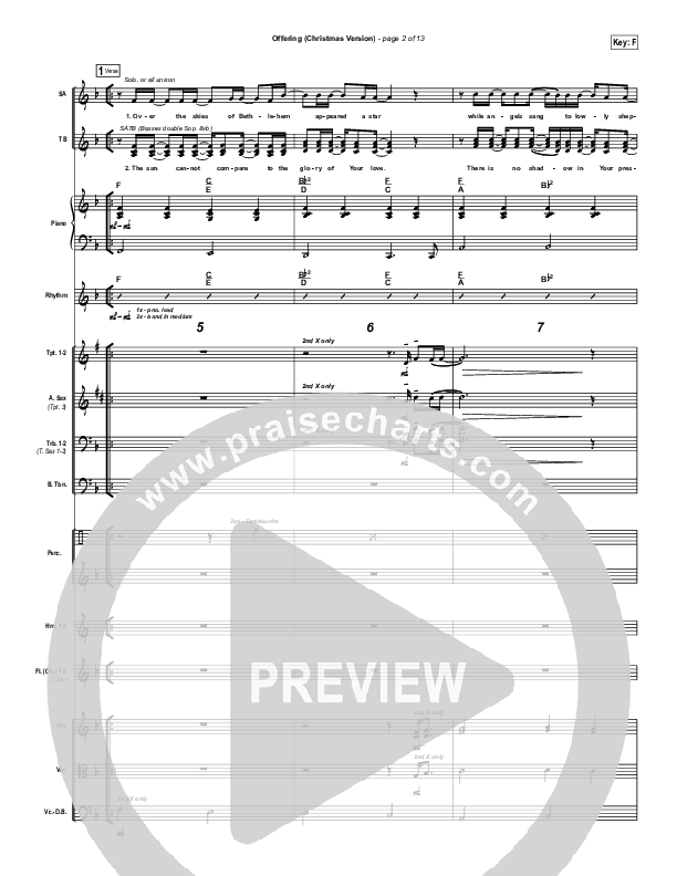 Offering (Christmas) Conductor's Score (Paul Baloche)