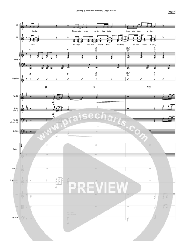 Offering (Christmas) Conductor's Score (Paul Baloche)