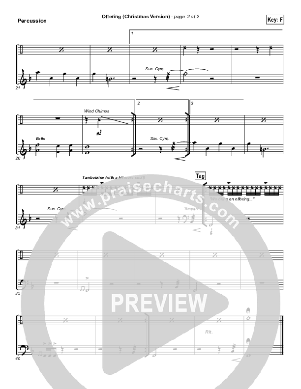 Offering (Christmas) Percussion (Paul Baloche)