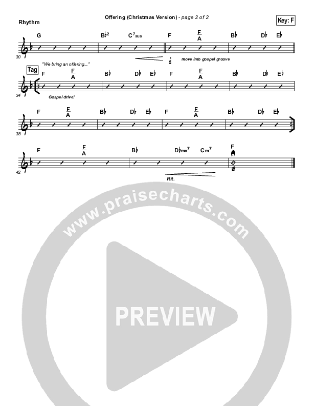 Offering (Christmas) Rhythm Chart (Paul Baloche)