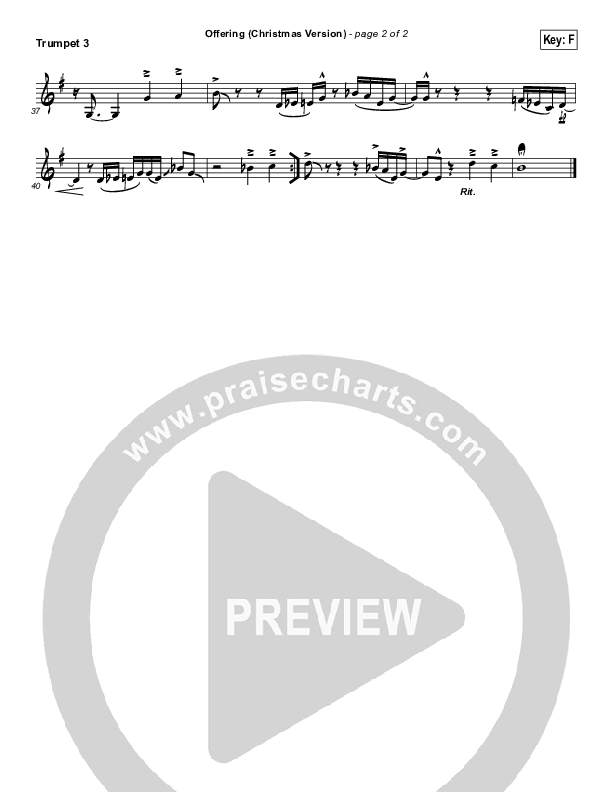 Offering (Christmas) Trumpet 3 (Paul Baloche)