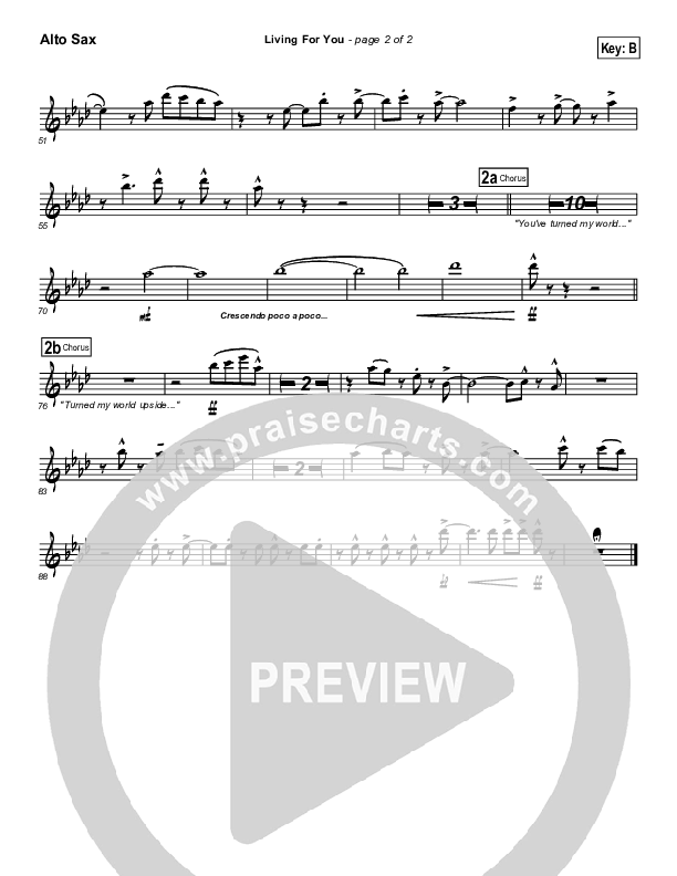 Living For You Alto Sax (Gateway Worship)