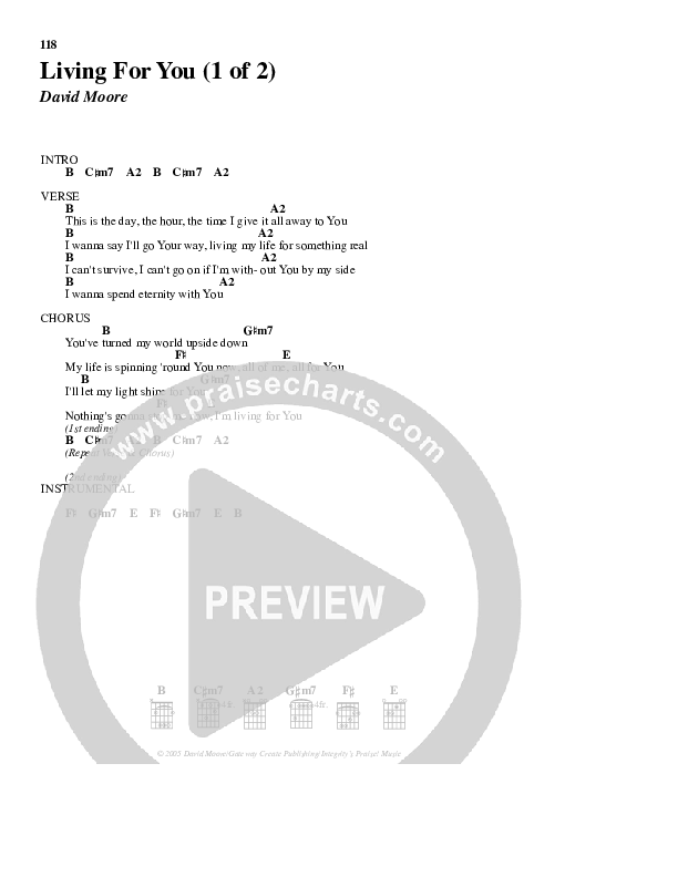 Living For You Chords & Lyrics (Gateway Worship)