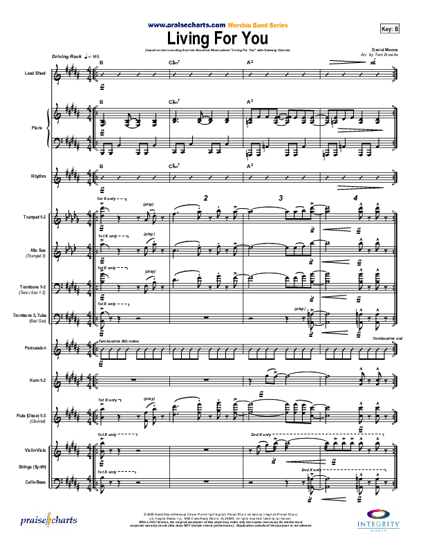 Living For You Orchestration (Gateway Worship)