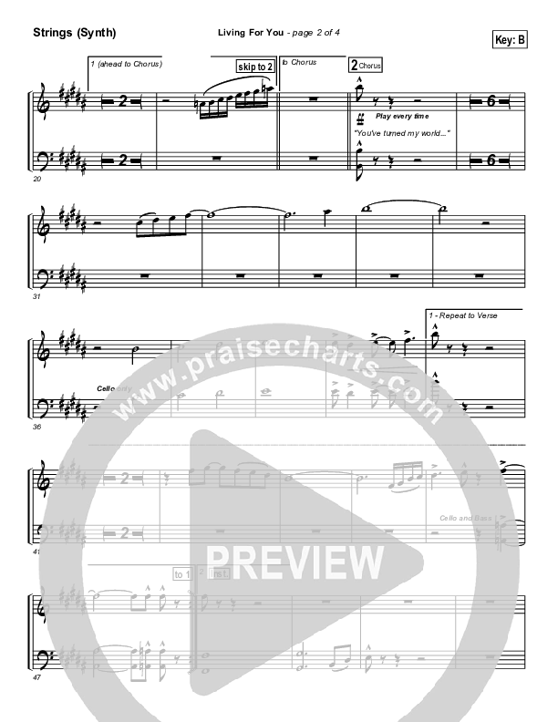 Living For You Synth Strings (Gateway Worship)