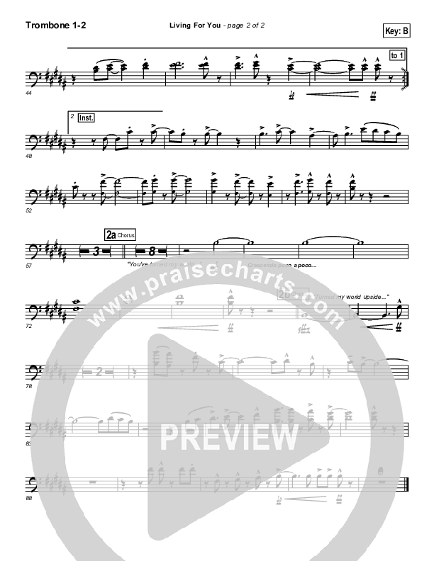 Living For You Trombone 1/2 (Gateway Worship)