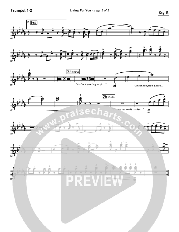 Living For You Trumpet 1,2 (Gateway Worship)