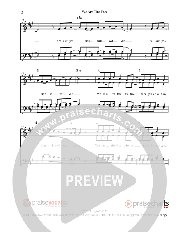 We Are The Free Lead Sheet (PraiseVocals)