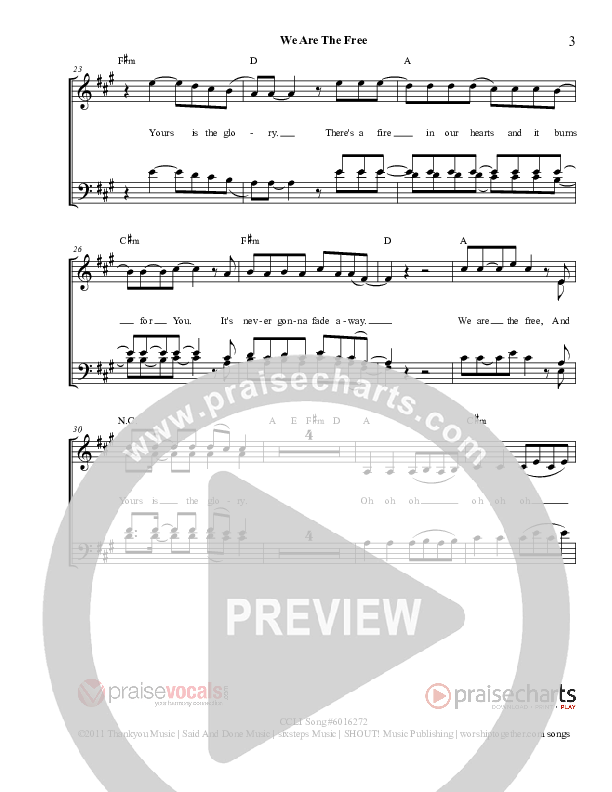 We Are The Free Lead Sheet (PraiseVocals)