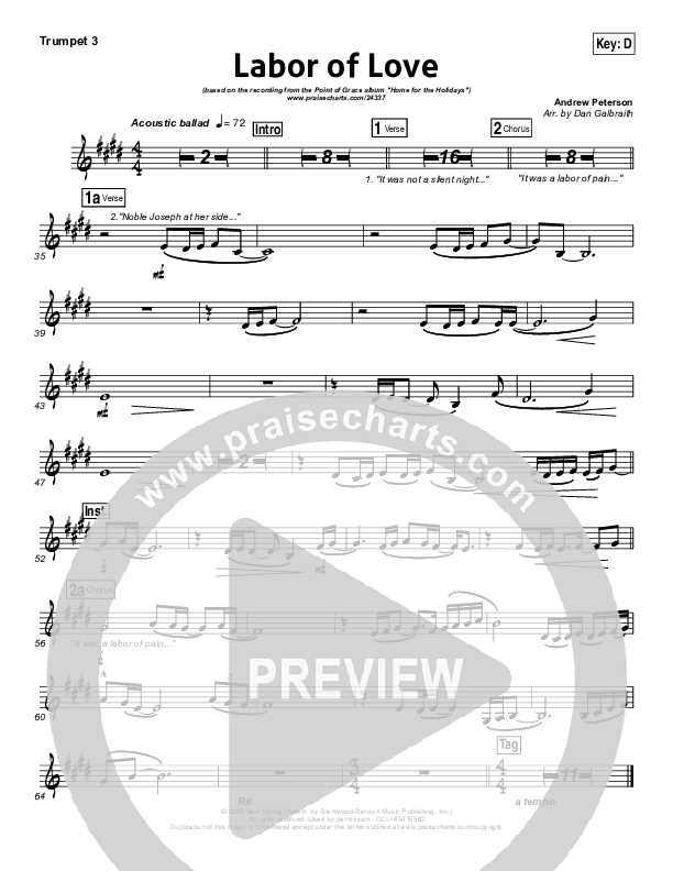 Labor Of Love Trumpet 3 (Point Of Grace)