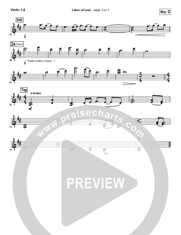 Labor Of Love Violin 1/2 (Point Of Grace)