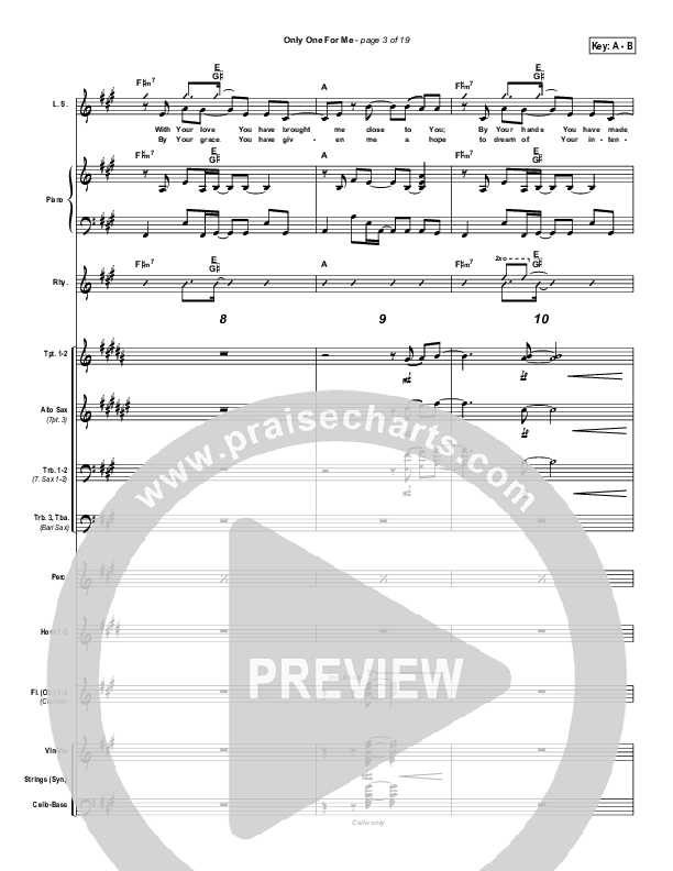 Only One For Me Conductor's Score (Gateway Worship)