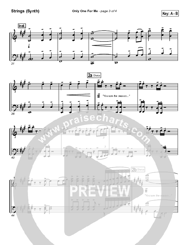 Only One For Me Synth Strings (Gateway Worship)