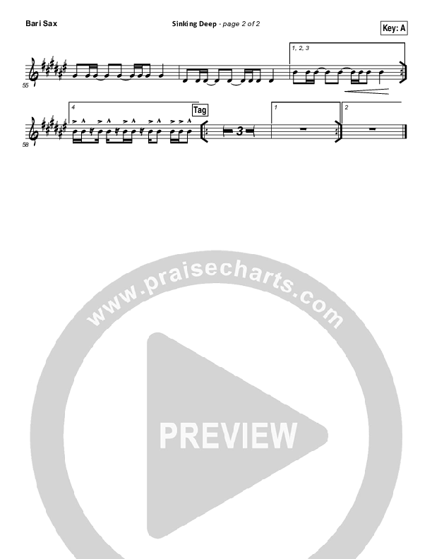 Sinking Deep Bari Sax (Hillsong Young & Free)