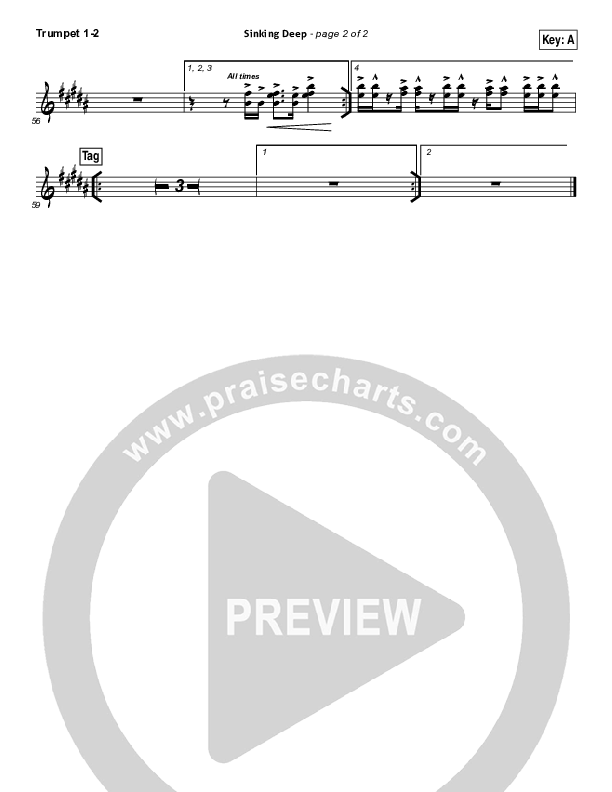 Sinking Deep Trumpet 1,2 (Hillsong Young & Free)