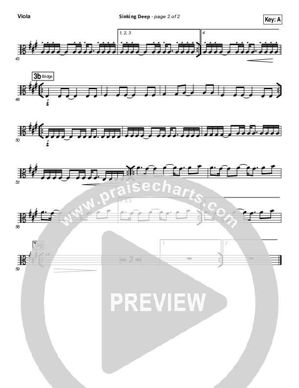 Sinking Deep Viola (Hillsong Young & Free)