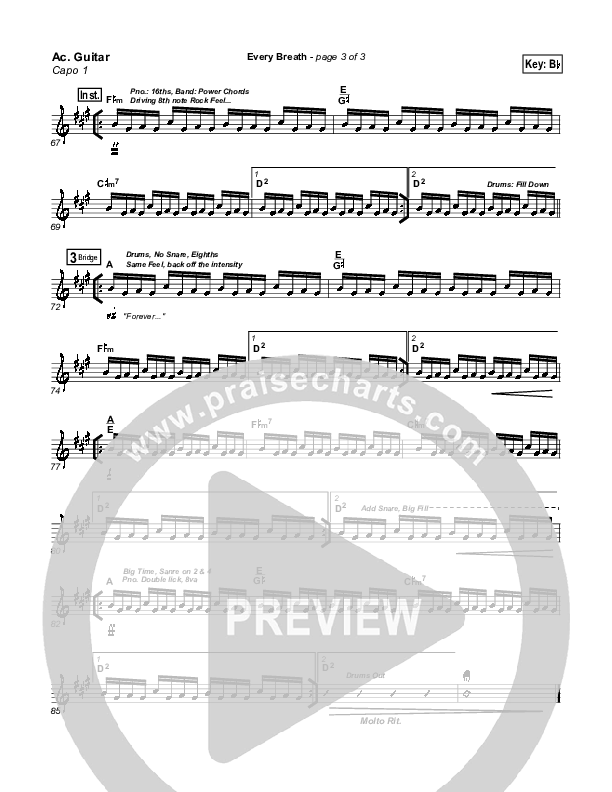 Every Breath Acoustic Guitar (Gateway Worship)