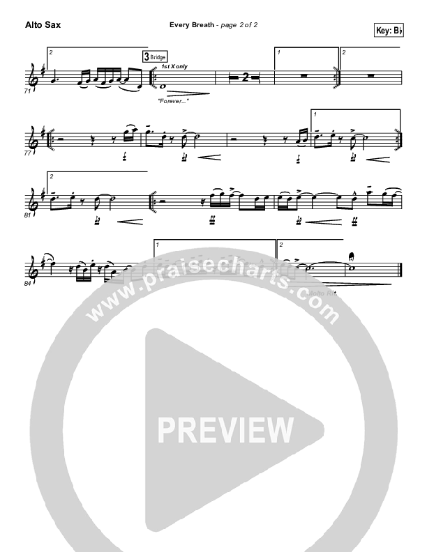 Every Breath Alto Sax (Gateway Worship)