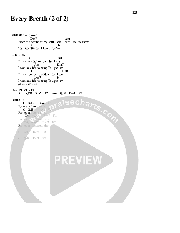 Every Breath Chords & Lyrics (Gateway Worship)