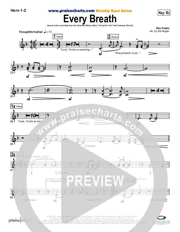 Every Breath Brass Pack (Gateway Worship)