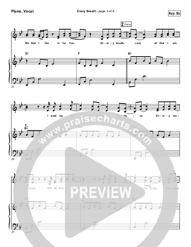 Every Breath Lead & Piano (Gateway Worship)