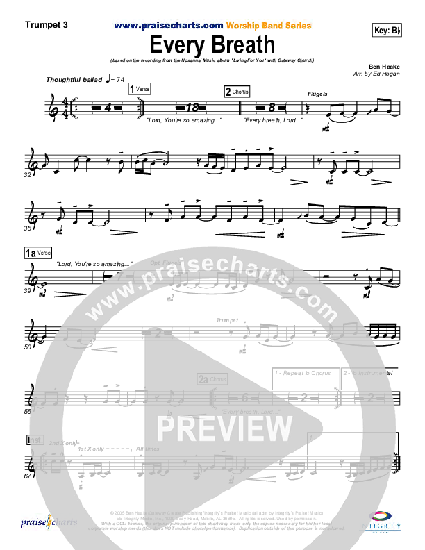 Every Breath Trumpet 3 (Gateway Worship)