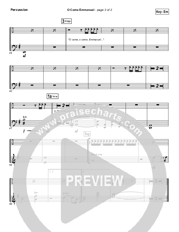 O Come Emmanuel Percussion (Paul Baloche)