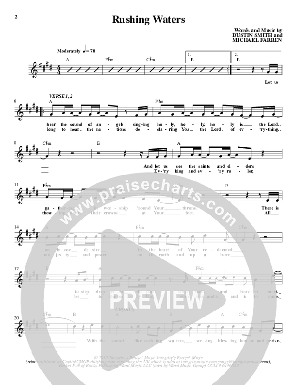 Rushing Waters Lead Sheet (Dustin Smith)