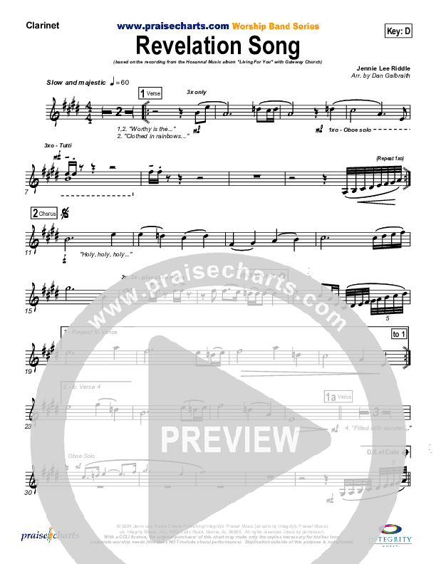 Revelation Song Sheet Music PDF (Gateway Worship) - PraiseCharts