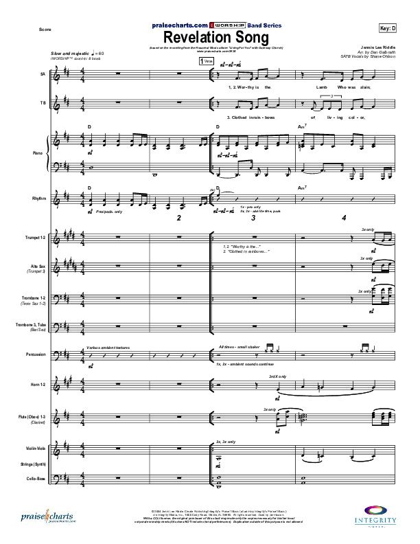 Revelation Song Conductor's Score (Gateway Worship)