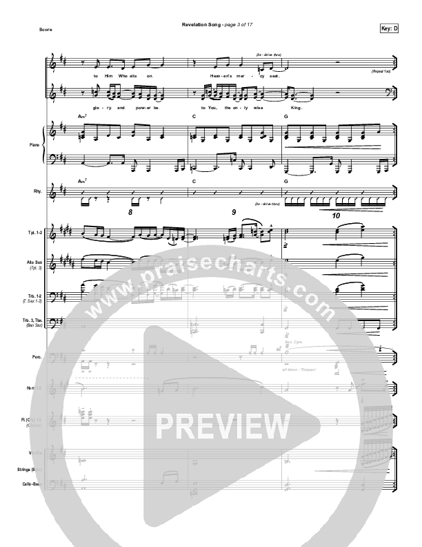 Revelation Song Conductor's Score (Gateway Worship)