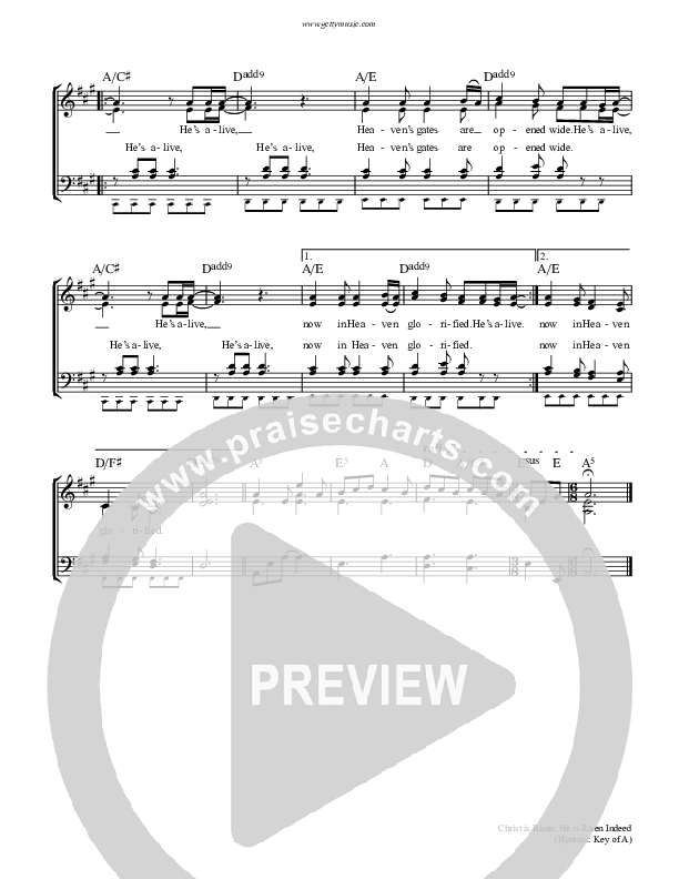 Christ Is Risen He Is Risen Indeed Choir Sheet (SATB) (Keith & Kristyn Getty)