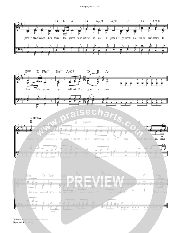 Christ Is Risen He Is Risen Indeed Sheet Music PDF (Keith & Kristyn
