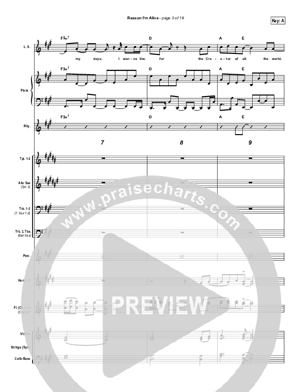 Reason I'm Alive Conductor's Score (Gateway Worship)