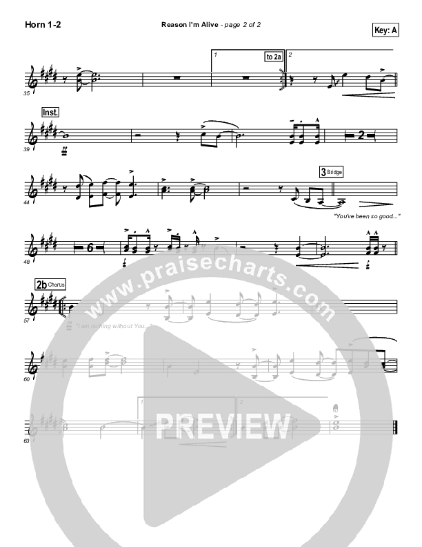 Reason I'm Alive Brass Pack (Gateway Worship)