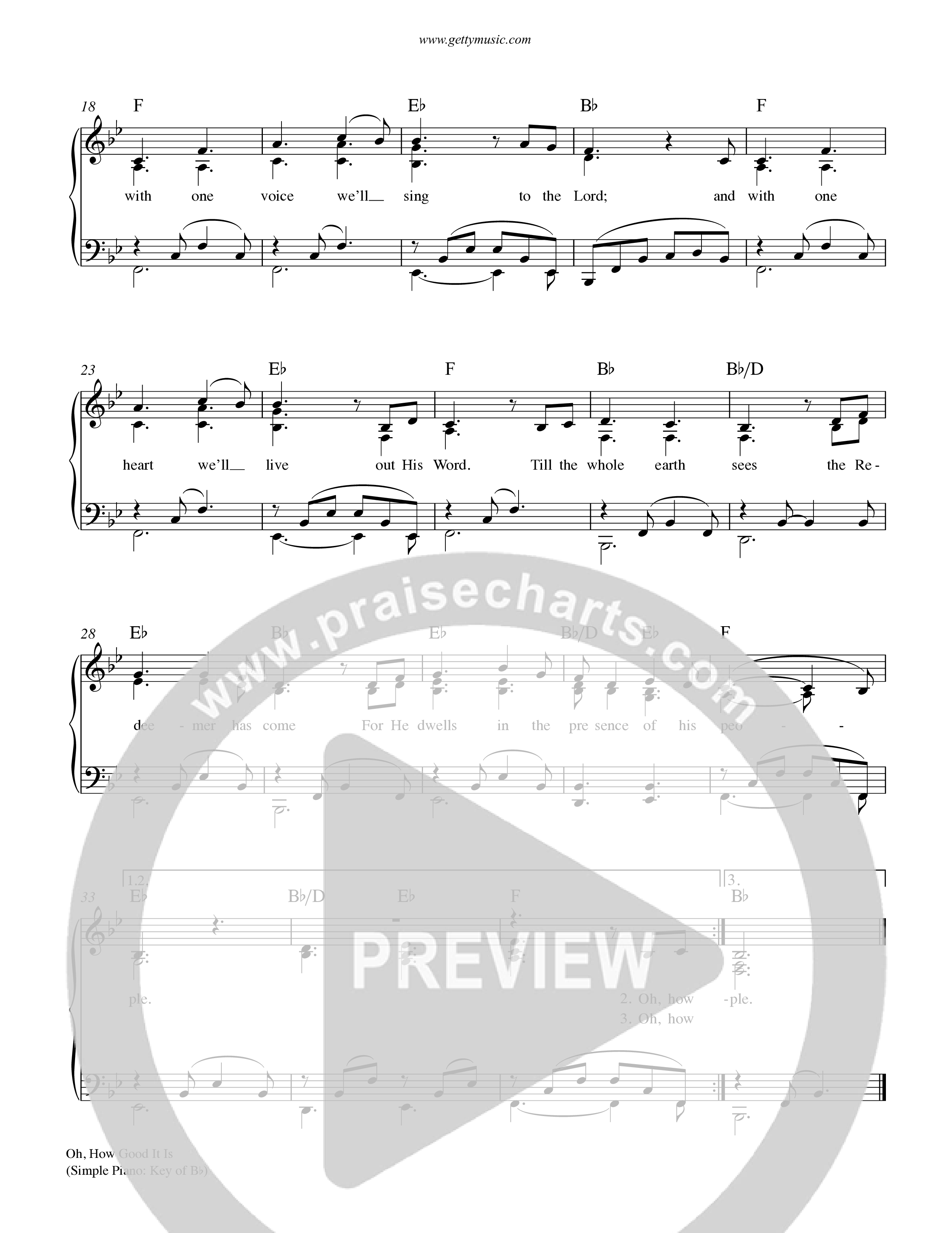 Oh How Good It Is Piano/Vocal (Keith & Kristyn Getty)