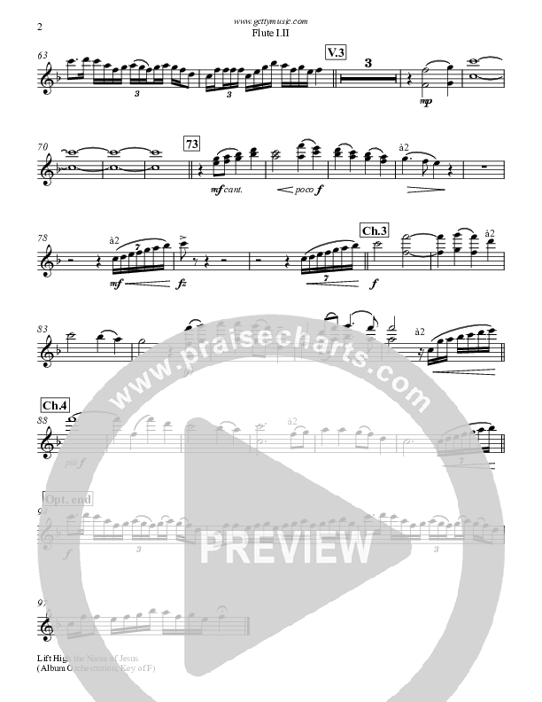 Lift High The Name Of Jesus Flute (Keith & Kristyn Getty)