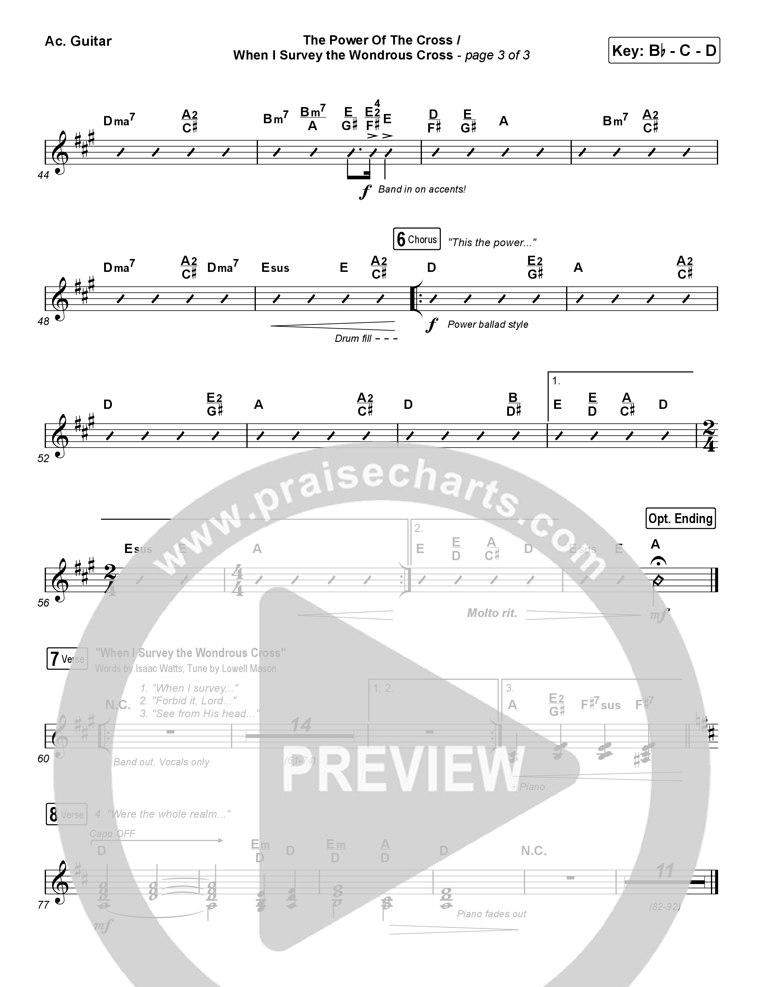 The Power Of The Cross/When I Survey The Wondrous Cross Acoustic Guitar (Keith & Kristyn Getty)