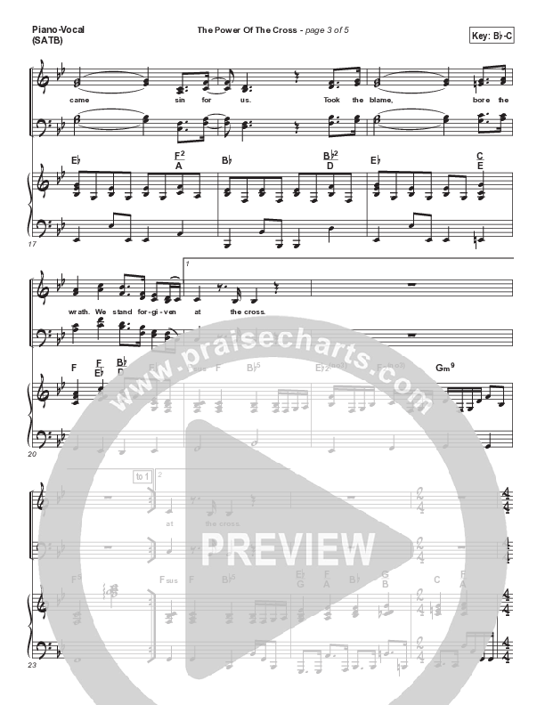 The Power Of The Cross/When I Survey The Wondrous Cross Piano/Vocal (SATB) (Keith & Kristyn Getty)